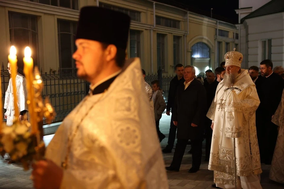 Пасхальные богослужения проходят по всей Ростовской области. Фото: пресс-служба губернатора области.