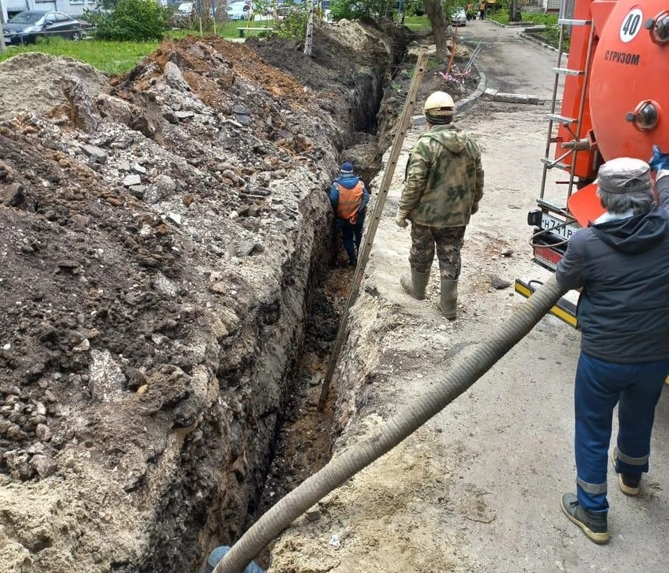 В Ленинском районе Ульяновске капитально отремонтировали участок сети водоснабжения. Фото Ульяновскводоканал