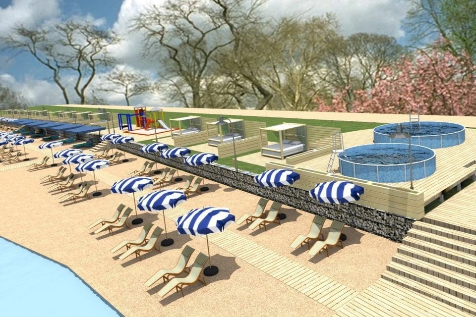 Открыть новый пляж планируют 1 июля 2024 года Фото: пресс-служба администрации Краснодара