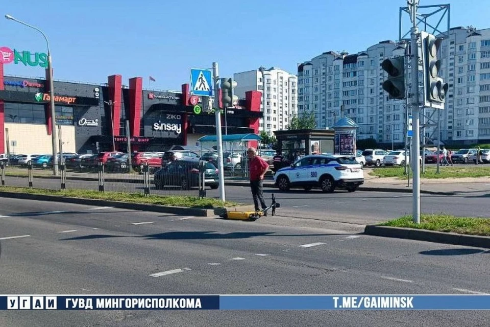 Двое подростков на одном самокате попали под колеса в Минске. Фото: УГАИ ГУВД Мингорисполкома.