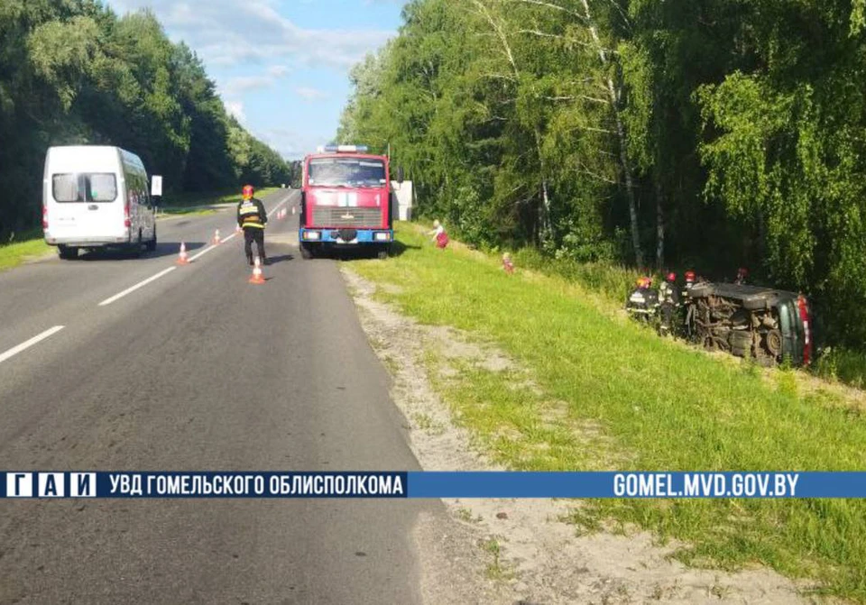 ДТП в Мозырском районе. Фото: УВД Гомельского облисполкома