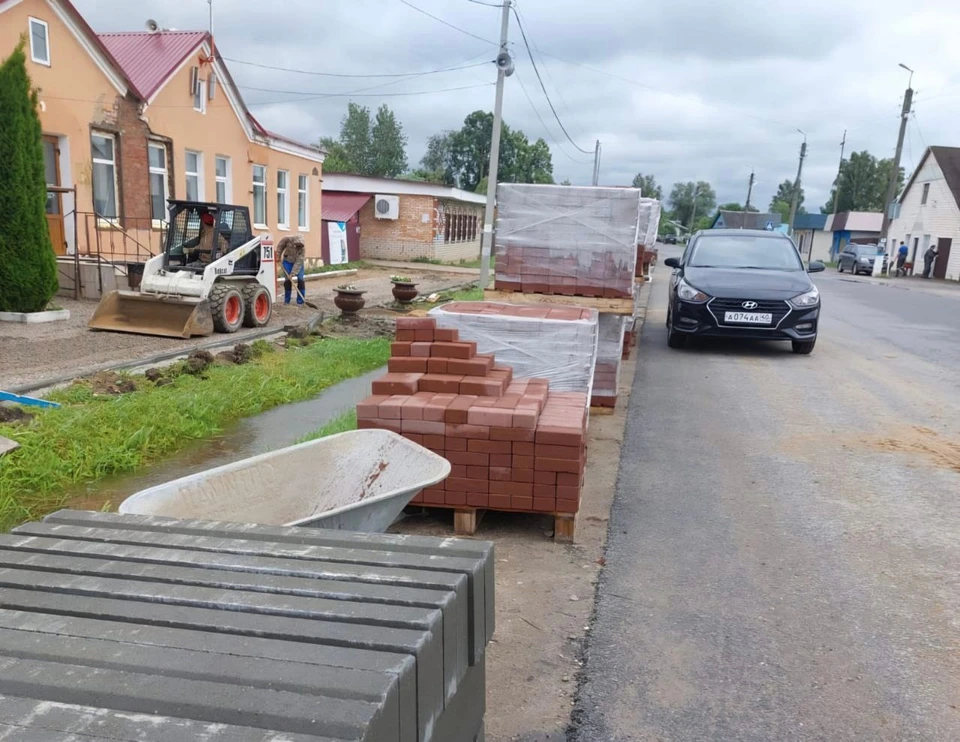 В поселке Мятлево ведутся работы по благоустройству