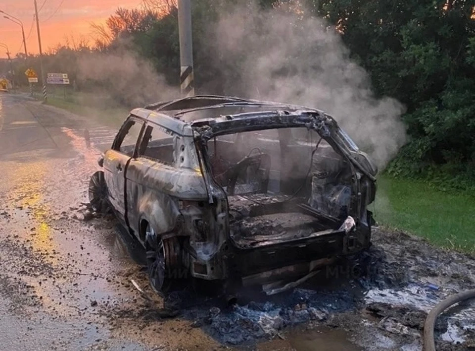 В Боровском районе сгорел автомобиль