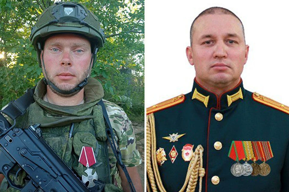 Младший лейтенант Валерий Железнов и майор Евгений Лошкин