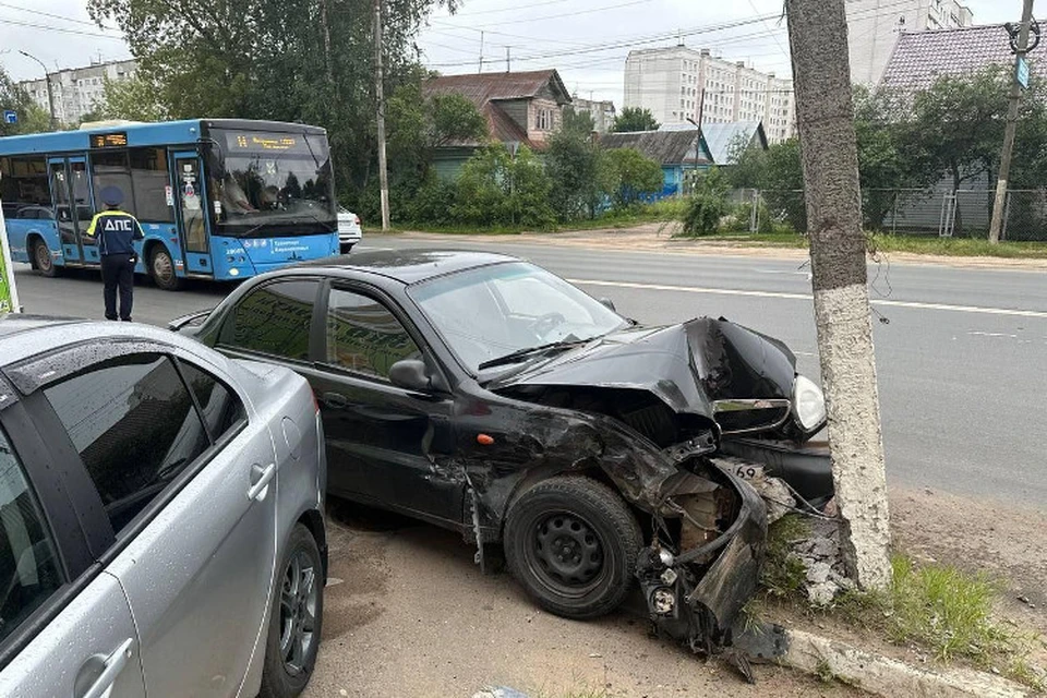 ДТП произошло на улице Красина. Фото: отдел Госавтоинспекции УМВД России по Твери