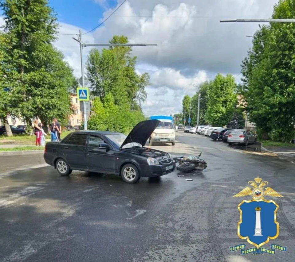 В Ульяновске мотоциклист попал в больницу после ДТП. Фото Госавтоинспекция УО