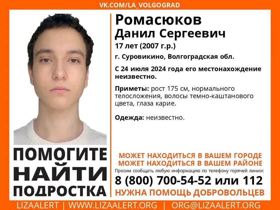 Ориентировка на пропавшего. Фото: Лиза Алерт.