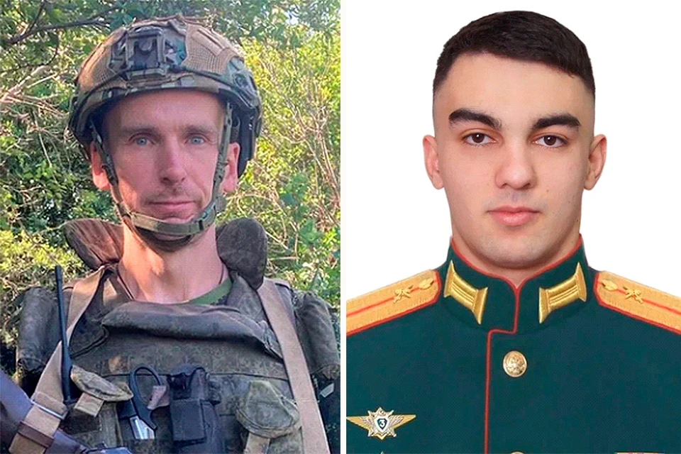 Младший сержант Александр Матюгин и старший лейтенант Азамат Наркулов