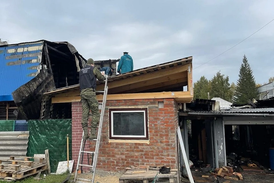 В СК возбудили уголовное дело после гибели мальчика на пожаре под Новосибирском. Фото: СК РФ НСО.