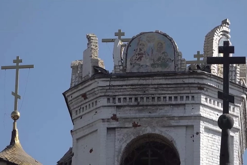 В Никольском ДНР восстановят два храма, поврежденных обстрелами ВСУ. Фото: ТГ/Пушилин