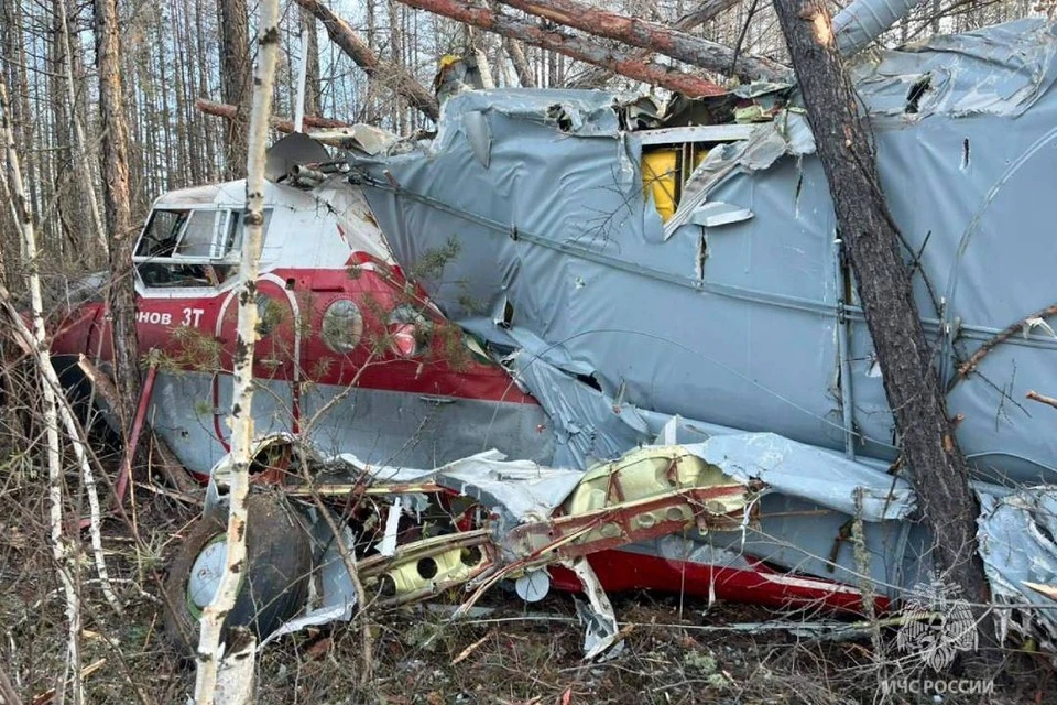 МЧС России: При аварийной посадке самолета Ан-3 в Якутии погиб один человек Фото: ГУ МЧС России по Республике Саха (Якутия)