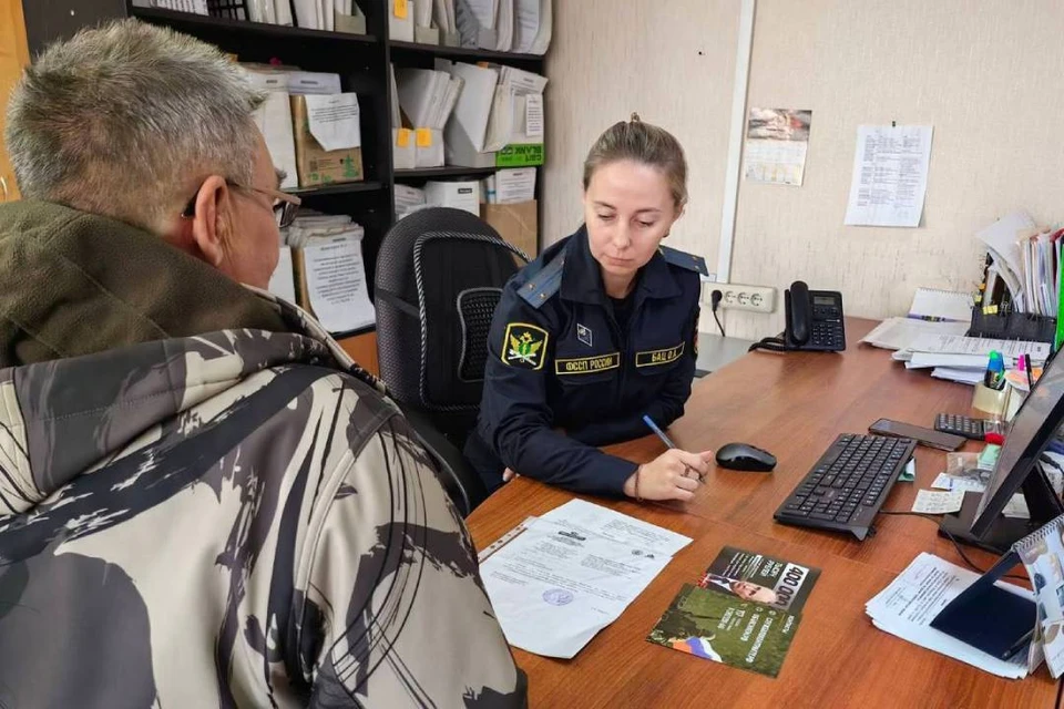 Житель Братска погасил задолженность по алиментам после возвращения с СВО. Фото: ГУФССП России по Иркутской области.