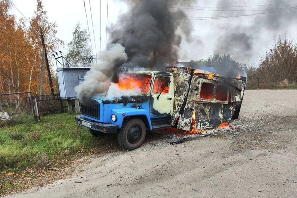 Боевики ВСУ ударили по аварийной бригаде беспилотником. ФОТО: тг-канал Евгения Балицкого