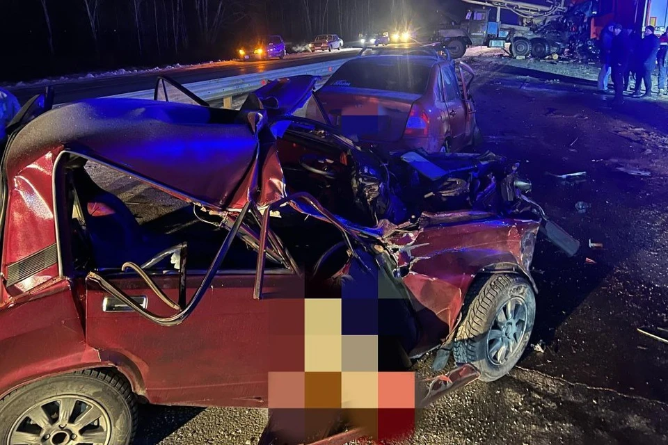 Два человека погибли в массовом ДТП под Новосибирском. Фото: ГАИ Новосибирской области