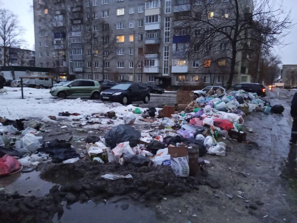 В Ульяновске во дворе жилого дома образовалась настоящая свалка мусорных отходов. ФОТО: тг-канал Центра по благоустройству и озеленению Ульяновска