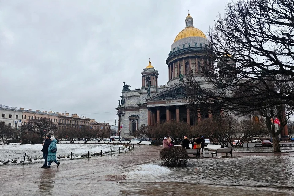 Дожди будут идти в Петербурге до конца января.