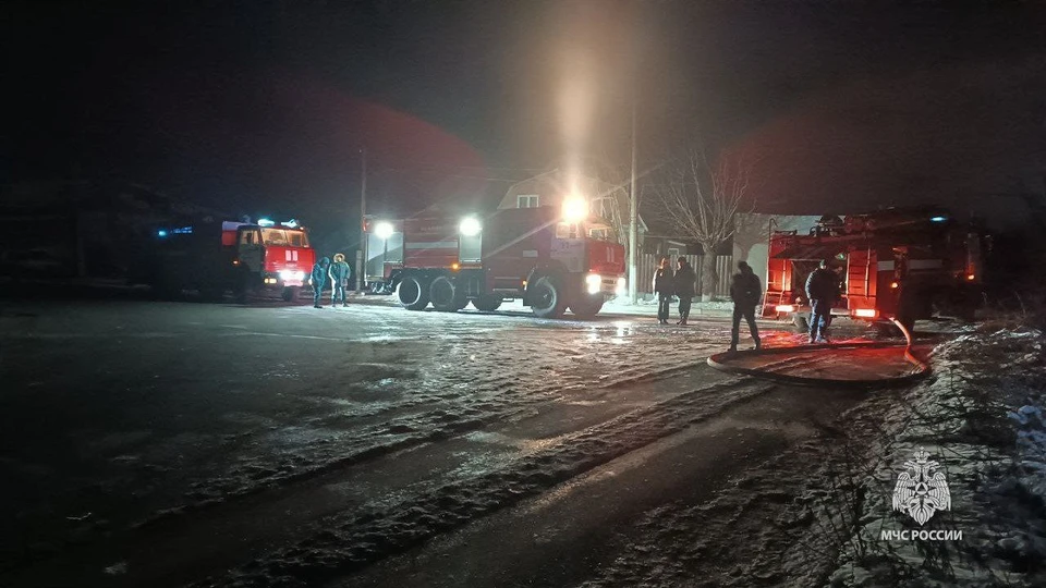 Пожар в Антраците. Фото: ГУ МЧС по ЛНР