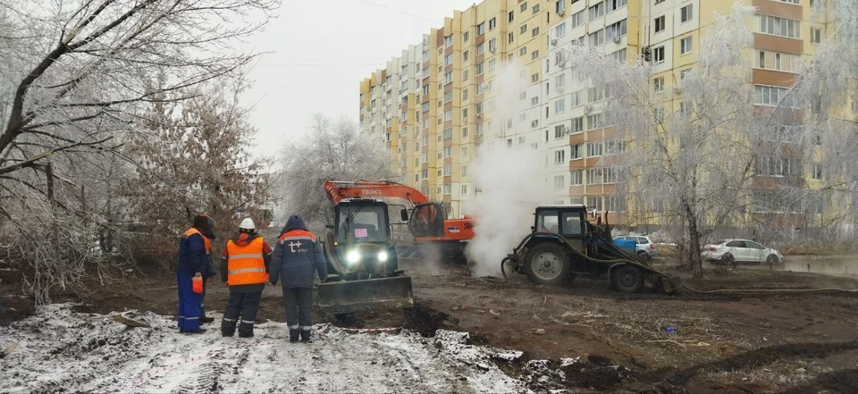 Энергетики на месте аварии на Отрадной в Ульяновске приступили к раскопкам | ФОТО: телеграм-канал Т Плюс Ульяновск