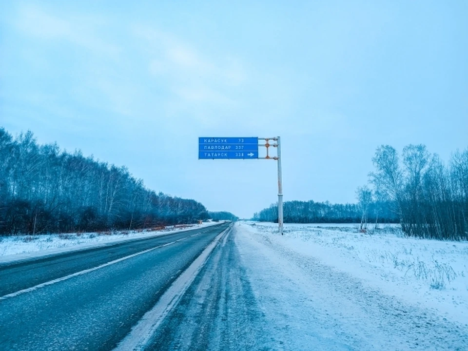 Трассу Новосибирск — Ленинск-Кузнецкий на время закрыли из-за метели