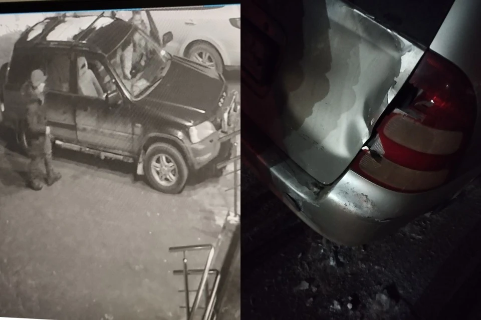В Новосибирске на Терешковой водитель Хонды врезался в авто инвалида и скрылся. Фото: предоставлено КП-Новосибирск владелицей авто.
