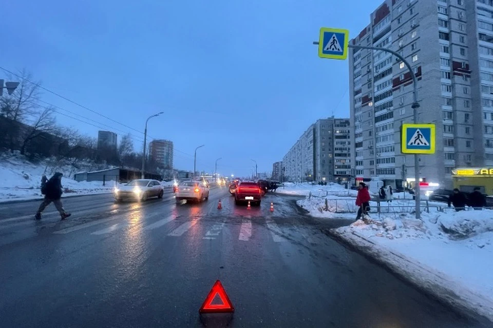 Место аварии в Ижевске. Фото: Госавтоинспекция Удмуртии