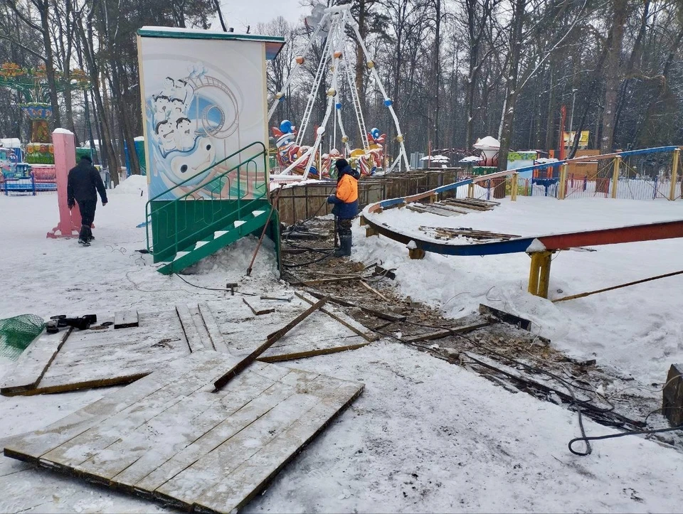 Аттракцион «Веселые горки» в парке Победы Ульяновска обновят к 1 мая. ФОТО: тг-канал администрации Ульяновска