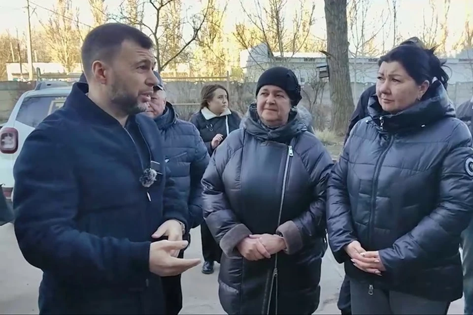 Глава ДНР поручил ускорить восстановление жилья в Петровском районе Донецка. Фото: Пушилин/ТГ