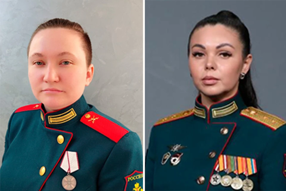 Рядовой Елена Круглова и прапорщик Жанна Фомина