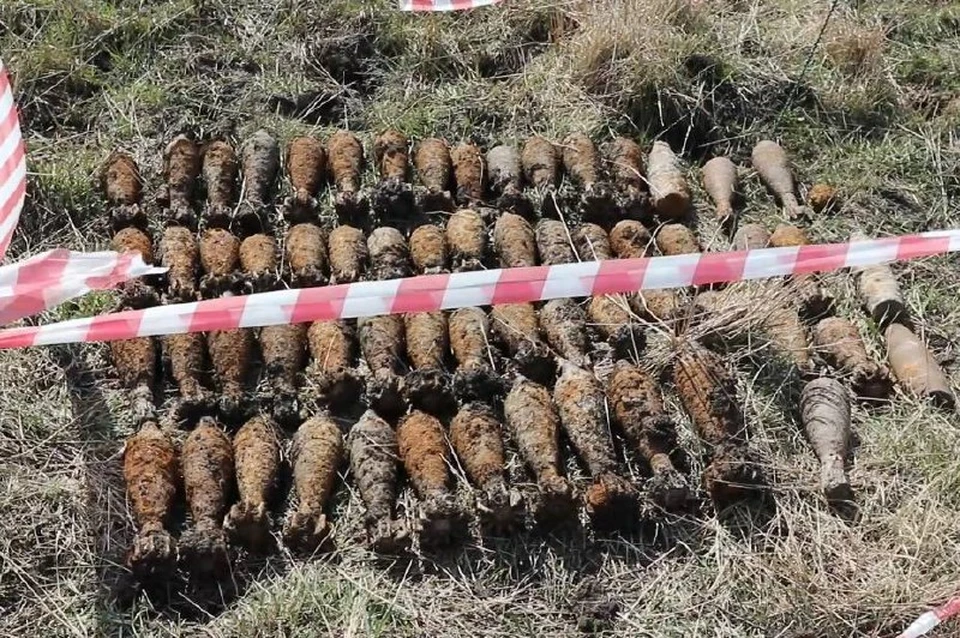 На Кубани взрывотехники уничтожили 62 боеприпаса времен войны Фото: пресс-служба ГУ Росгвардии по Краснодарскому краю