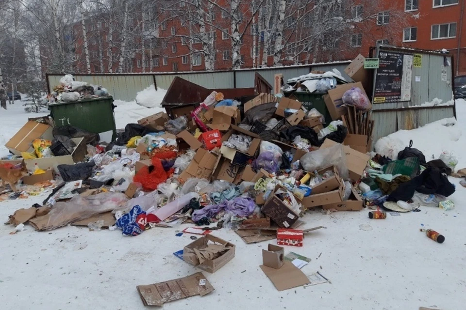 В Кузбассе возьмут под контроль ситуацию с вывозом мусора. Фото: vk.com, «Подслушано Осинники и Калтан».