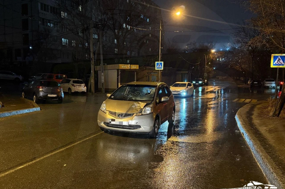 Водитель остановил машину только после того, как сбил пострадавшую. Фото: DPS VL.
