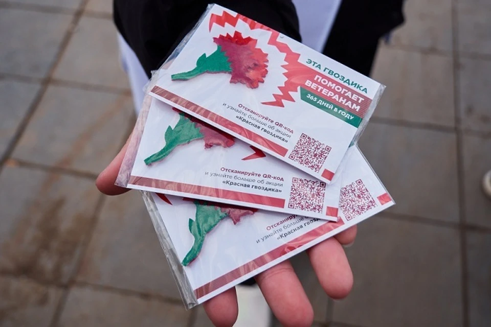 Акция «Красная гвоздика» началась в Хабаровском крае Фото: пресс-служба комитета по делам молодежи правительства края