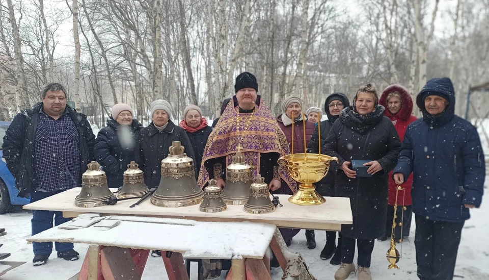 В поселке Зеленоборский на юге Мурманской области продолжается строительство храма святой блаженной Матроны Московской. Фото: Приход Матроны Московской в Зверосовхозе / vk.com/prixod_v_zverosovxoze