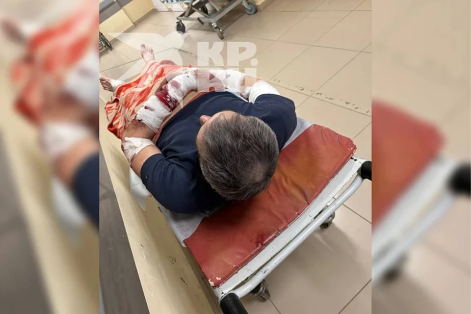 Пострадавший от нападения собак Андрей Б. в больнице. Фото предоставлено родственниками.