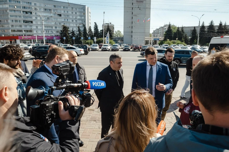 Делегация нижегородцев осмотрела центр Курска. Фото: Пресс-служба Врио губернатора Курской области.