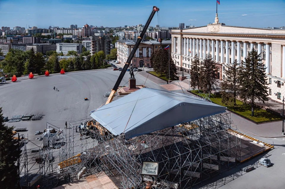 В мультимедийном шоу на площади Ленина примут участие более 300 артистов. Фото Правительства Липецкой области.