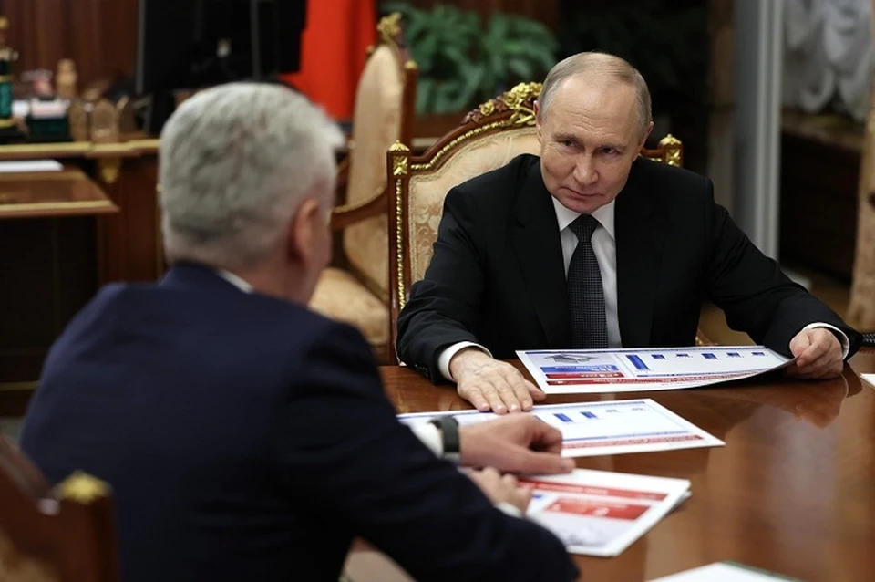 Президент России Владимир Путин провел встречу с мэром Москвы Сергеем Собяниным. Фото: kremlin.ru