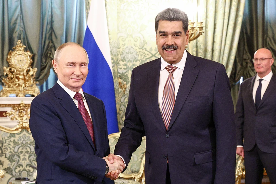 Президент РФ Владимир Путин и президент Венесуэлы Николас Мадуро во время встречи в Кремле. Фото: Софья Сандурская/ТАСС