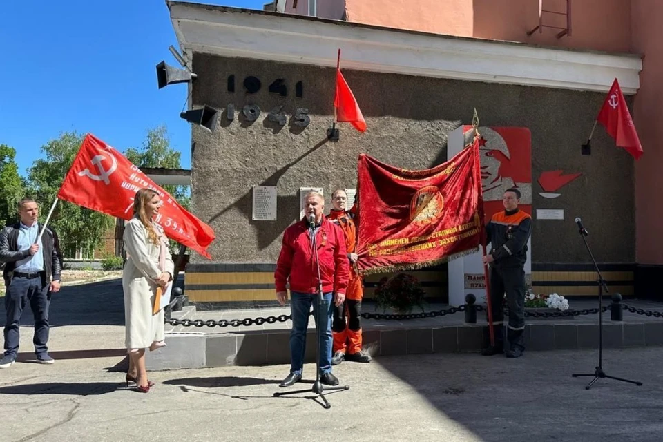 Энергетики Самарской ГРЭС провели торжественный митинг в честь Дня Победы. Фото: ПАО "ТПлюс"