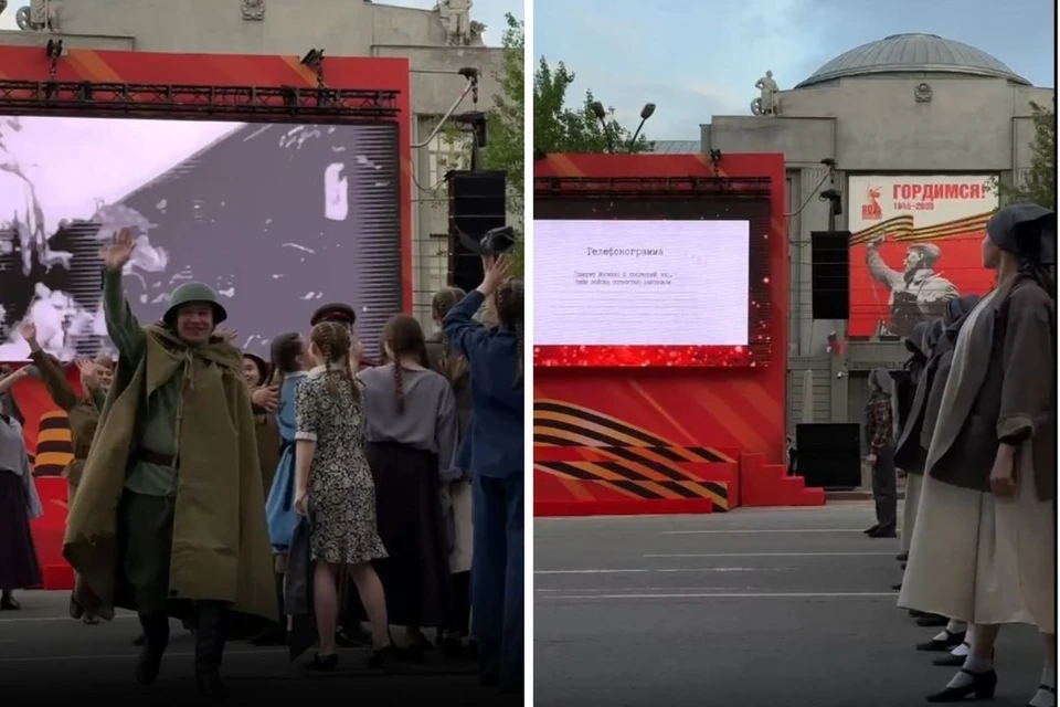 Новосибирцы воссоздали атмосферу победного мая 1945-го. Фото: Мэрия Новосибирска