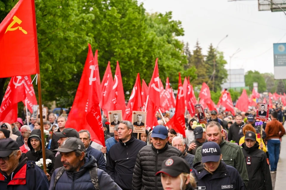 В Бельцах прошёл Марш Победы
