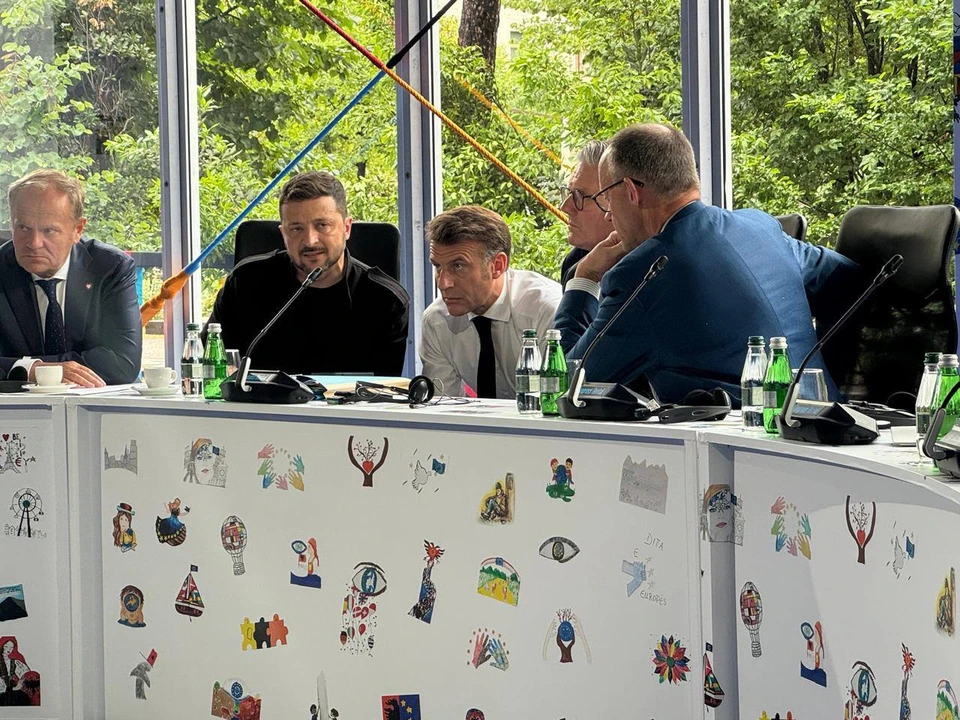Зеленский, Макрон, Мерц, Стармер и Туск поговорили по телефону с Трампом Фото: Соцсети