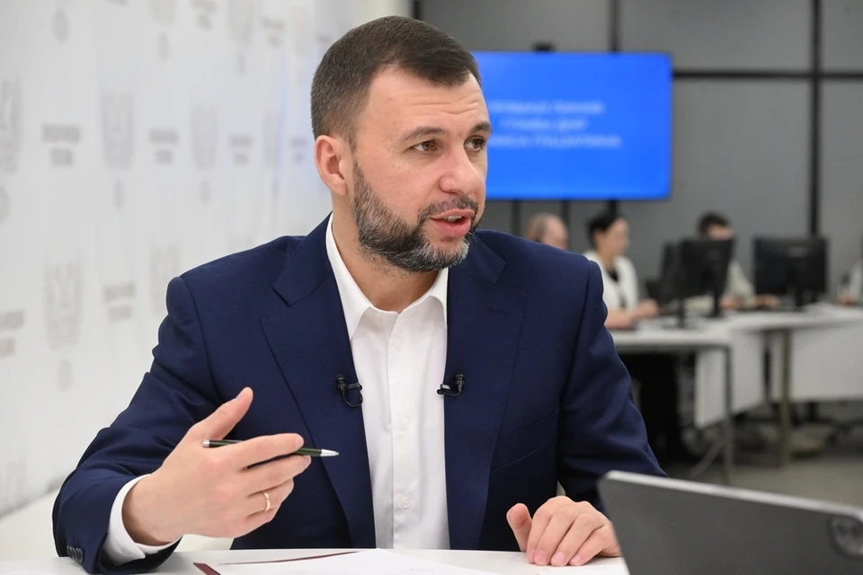 Трансляция эфира пройдет в официальном телеграм-канале Пушилина, а также на его личных страницах в соцсетях ВК и ОК. Фото: сайт Главы ДНР