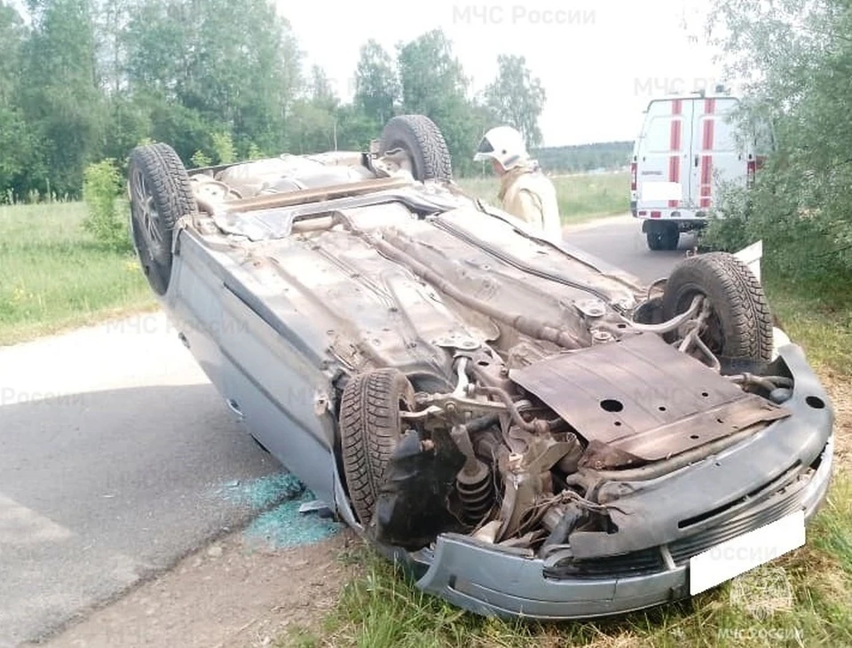Один пострадавший в результате съезда автомобиля в кювет под Боровском.