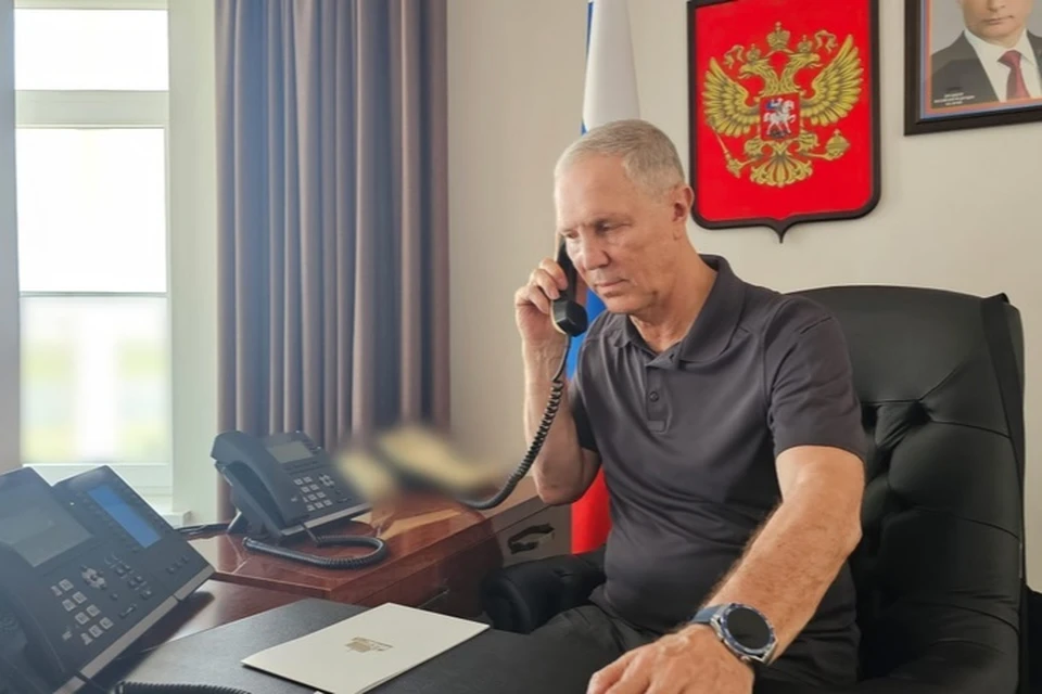 Глава региона отчитался президенту Владимиру Путину о ликвидации последствий теракта ВСУ на энергосистеме. Фото: тг-канал Владимира Сальдо