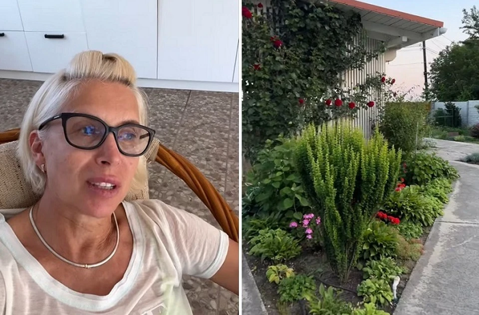 Свой летний отпуск 62-летняя певица тратит не на макияж, а на уход за садом. Фото: соцсети Алены Свиридовой