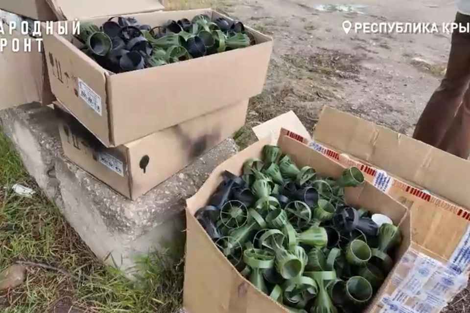 Детали для сборки бомб поступают на Херсонщину из Крыма. Фото: Народный фронт Крыма