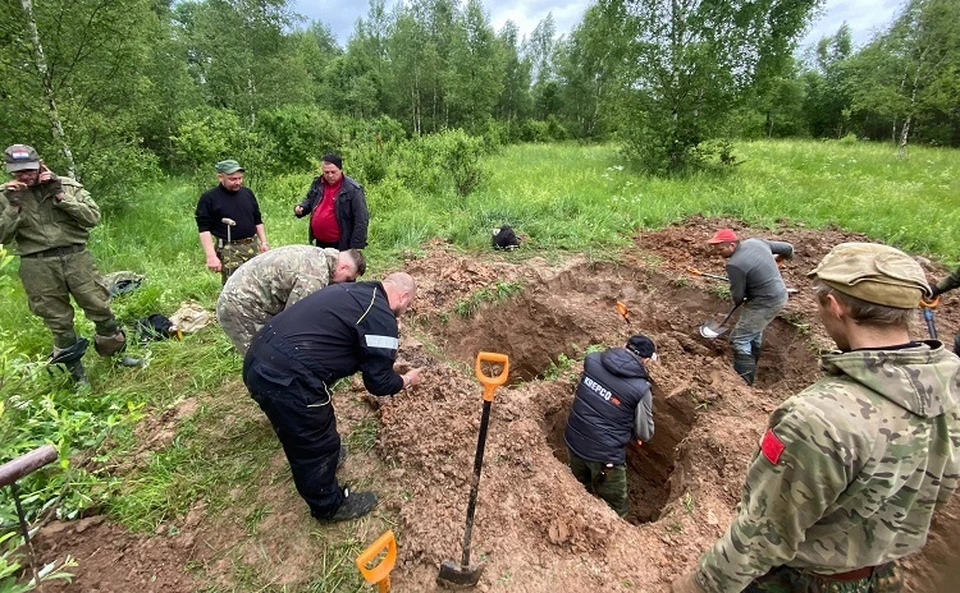 Раскоп в Зубцовском районе. Фото: группа ВПЦ "Подвиг" ВКонтакте