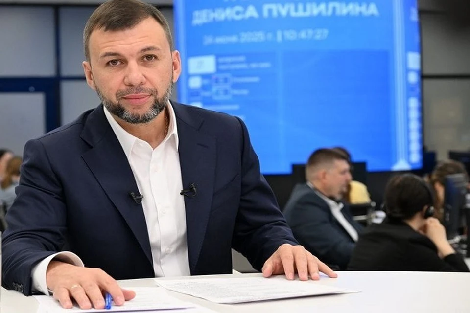 Главе ДНР жители Республики задали 586 вопросов в ходе Прямой линии. Фото: Пушилин/ТГ