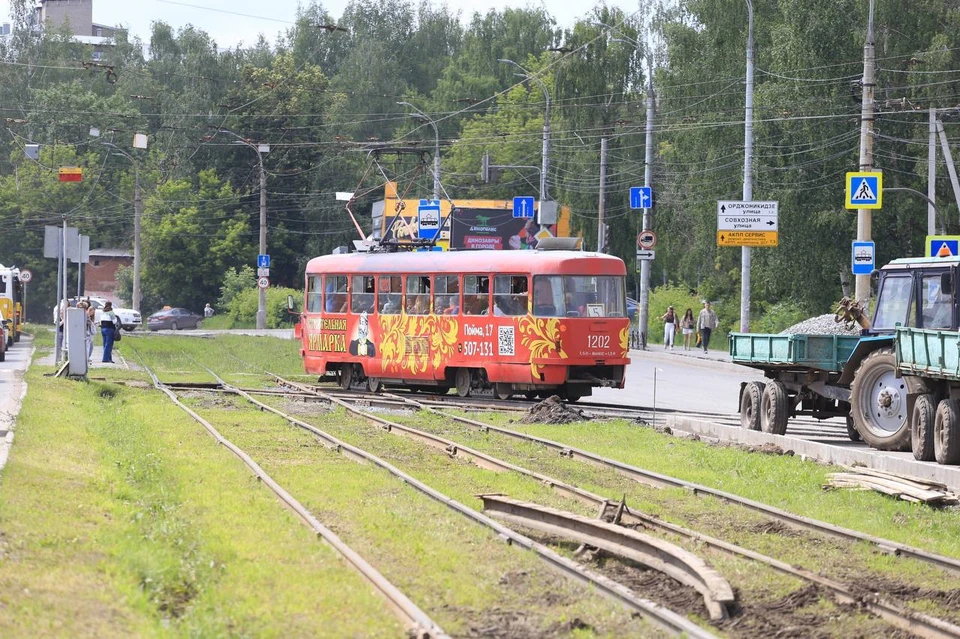 Движение трамваев по улице Ленина в Ижевске открыли раньше срока. Фото: администрация Ижевска
